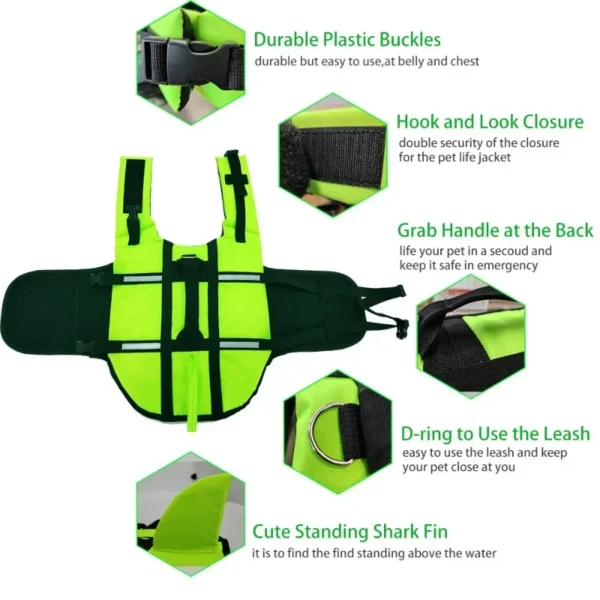 2025 New Pet Life Jacket Dog Swimsuit Summer Clothing Pet Vest Outdoor Dog Life Jacket Dog Costume Dog Clothes Summer Apparels - Image 3