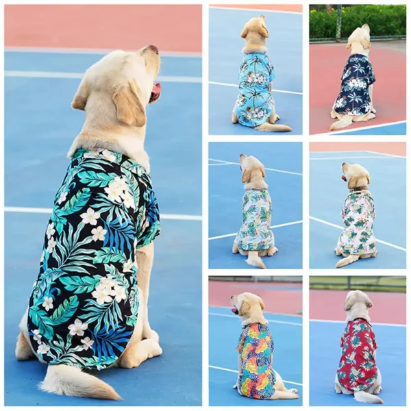 XL-5XL Hawaii Style Cute Summer T-shirts Comfortable Pet Shirt For Medium Large Dog Puppy Pet Clothes Pet Products - Image 3