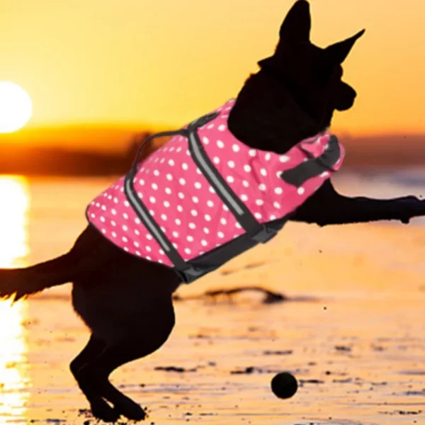 Ripstop Reflective & Adjustable Life Jacket for Dogs with Rescue Handle for Swimming - Image 2