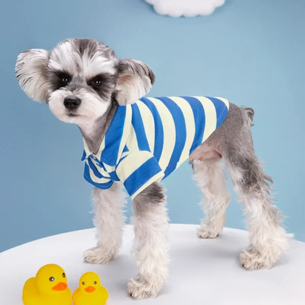 Striped Pet Dogs Clothes Summer Cool Dog Polo Shirt Puppy Dog Pullover Shirt for Small Medium Dogs Clothing Chihuahua Yorkshire - Image 4