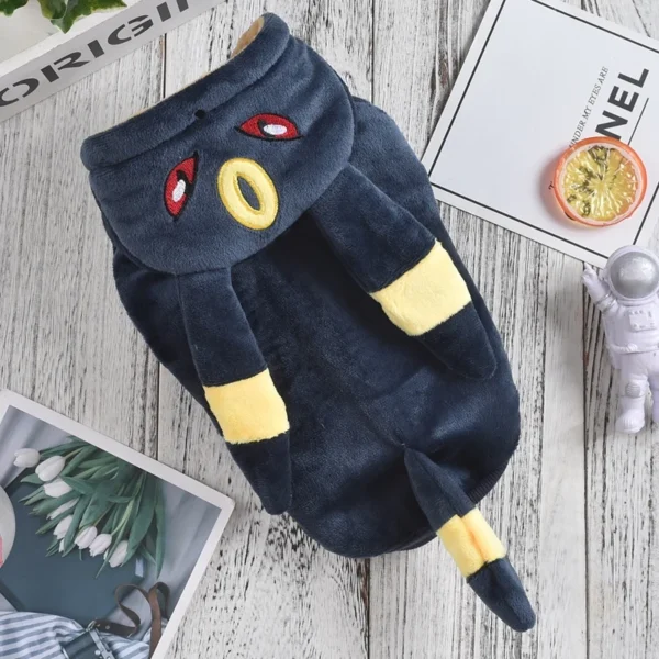 Black Fleece Hoodie Apparel For Small Medium Dog 5XL Pet Winter Warm Cute Clothes Akita dog Schnauzer Party Cosplay Cat Outfit - Image 2