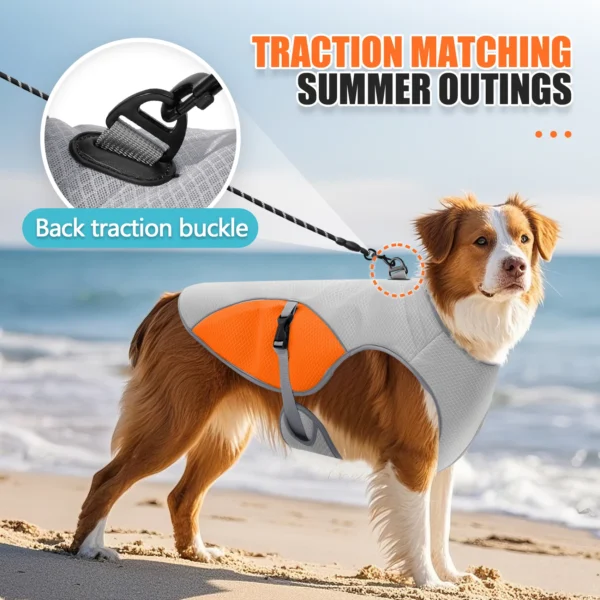 Dog Cooling Vest Dog Harness Cooler Jacket with Portable Water Bottle, for Walking Dog, Outdoor Camping and Hunting Training - Image 3