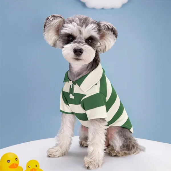 Striped Pet Dogs Clothes Summer Cool Dog Polo Shirt Puppy Dog Pullover Shirt for Small Medium Dogs Clothing Chihuahua Yorkshire - Image 3